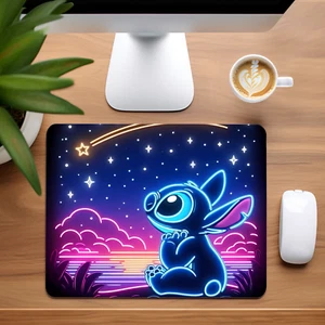 Neon Stitch Starry Night Custom Non-Slip Neoprene Mouse Pad Home Office - Picture 1 of 1