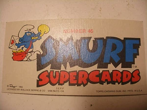 SCHTROUMPF SMURF SCHLUMPF 1982 Traiding Card USA Carte TOPPS SUPERCARD n°46 - Picture 1 of 2