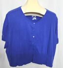 Nwt AVENUE 30W Blue women's Crop top/ Cover up Short Sleeve