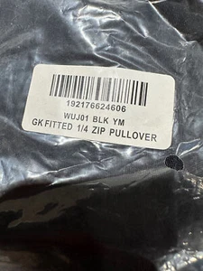 NWT Youth Girls GK Elite Fitted Quarter Zip Warm Up Jacket in Black - Picture 1 of 16