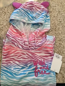 SO Zebra Rainbow Print Hooded Tank 2pc Set Kids size 10 - Picture 1 of 5