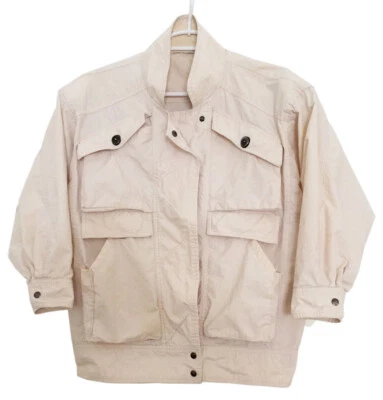 Chaqueta cortavientos de algodón vintage ANNE PINKERTON blusa multibolsillo S de gran tamaño Foto 1 de 4