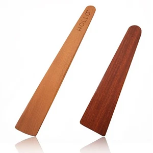 2 NEW Flat Wood Spatulas Flat Wooden Spatulas for Frying Spatula Turners Flipper - Picture 1 of 8