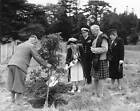 Queen Elizabeth Planting A Tree Grounds Brodick Castle Isle Arran Whi 1947 Photo