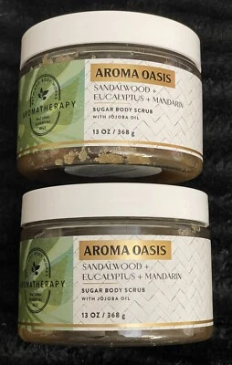 LOT Of 2 - BATH & BODY WORKS “Aroma Oasis”  Sandal. / Eucal. / Mand. SUGAR SCRUB - Image 1 of 2