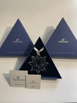 NEW 2013 Swarovski Crystal 3" Annual Christmas Holiday Ornament Box Cert 5004489 - Image 1 of 4