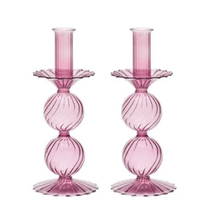 Candelabros Kim Seybert BELLA LAVANDA 8,25" nuevos en embalaje original - Imagen 1 de 3