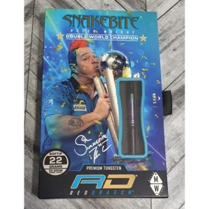 Peter Wright Snakebite Softip Dardos 22g Premium Tungsteno Rojo Dragón Set con Mosca - Imagen 1 de 6