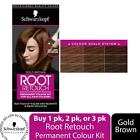 Schwarzkopf Root Retouch Permanent Hair Colour Kit, Gold Brown, 1pk, 2pk or 3pk