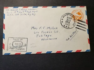 APO 398 ORAN, ALGERIA, NORTH AFRICA 1943 Censored WWII Army Cover - Picture 1 of 2