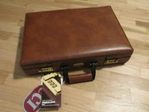Emilio Pucci Executive Leather Briefcase Honey Brown  Made in Italy NEW NOS - Picture 1 of 5