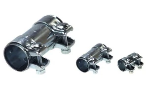 Exhaust Pipe Connector Heavy Duty Sleeve Double Clamp Tube Adapter Joiner VAG - Picture 1 of 6