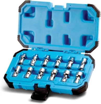 1/4 In. Drive Universal Socket Set, 5-15 Mm Metric, 12-Piece - Image 1 of 4