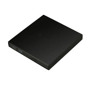 Schwarzer schlanker externer CD DVD RW-Laufwerk USB 2.0 Player für Laptop-PC