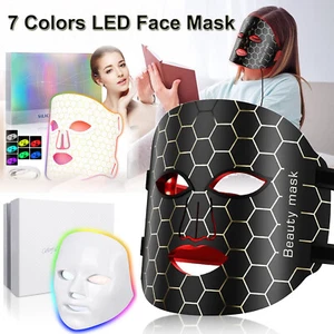 Máscara facial LED terapia de luz roja máscara de terapia de luz facial para el cuidado facial de la piel EE. UU. - Imagen 1 de 37