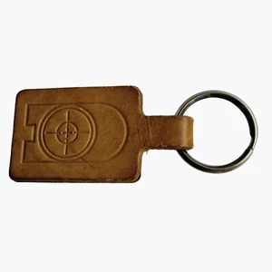 Leather Stamp Keychain Dearborn Fabricating Manufacturing Detroit Michigan VTG - Picture 1 of 5