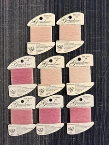 8 cards of Rainbow Gallery Grandeur silk pearl #5 thread (4 G814, 4 x G805) - Picture 1 of 1