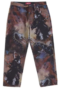 FW24 SUPREMEX FRAZETTA DENIM JEAN JEANS LOOSE FIT MULTICOLOR SZ 36 - Picture 1 of 3