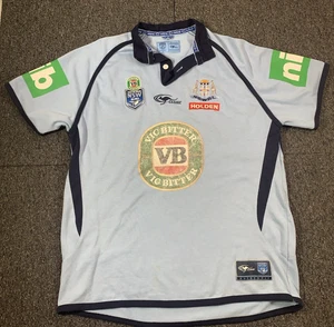 NSW Blues State of Origin Jersey 2013 XL VB NIB Holden VB Authentic Rugby League - Foto 1 di 13