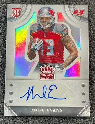 2014 Crown Royale MIKE EVANS Rookie Signature Silver Auto /299 Buccaneers RC - Image 1 of 2