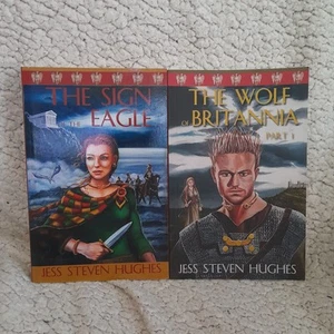 SIGNED BY AUTHOR Jess Steven Hughes Bundle Sign Of The Eagle Wolf Of Britannia - Picture 1 of 9