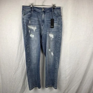 City Chic Size 20 Denim Jeans Harley High Rise Stretch BNWT (35" Waist) - Picture 1 of 11