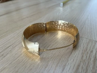 "Brazalete brazalete vintage de oro macizo de 14k de 1"" de ancho 29,6 gramos" Foto 1 de 4