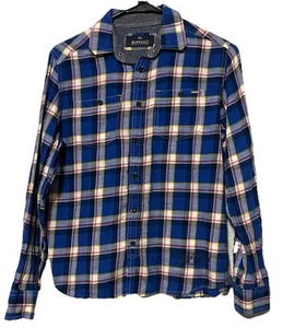 Buffalo David Bitton Premium Plaid Western Cotton Button Down Hemd Blau Gr. S - Bild 1 von 14