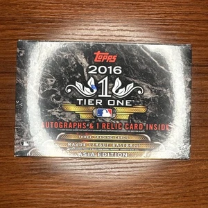 2016 TOPPS TIER ONE BASEBALL Asia Edition Sealed HOBBY Box SEAGER TROUT HARPER ! - Picture 1 of 6