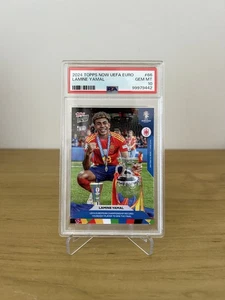 2024 Topps Now uefa Euro 66 Lamine Yamal Rookie PSA 10 Youngest Player Win Final - Imagen 1 de 2