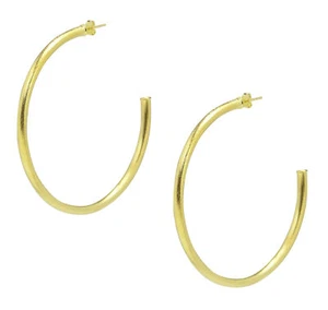 Sheila Fajl Liana Large Statement Tubular Hoop Earrings in Gold Plated - Picture 1 of 4