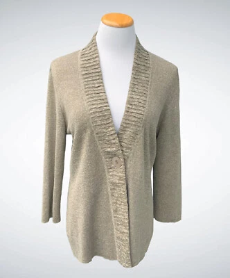 Suéter Cárdigan Classiques Entier Atelier Un Botón Tostado, Talla L Foto 1 de 4