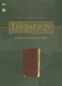 ESV Thompson Chain Ref Bible soft leather look brown BRAND NEW in Shrink Wrap!!! - Imagen 1 de 5