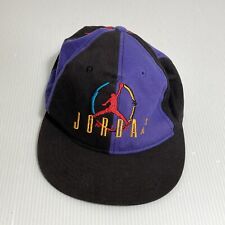 Nike Air Jordan Jumpman Hat Cap Snapback Youth Sz Black Purple Vtg 90’s