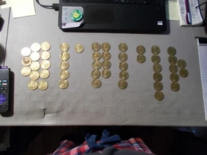 LOT OF 48 VINTAGE SHELL GAS CO. PRESIDENTIAL COLLECTOR COINS ALL 8 DIFFERENT - Picture 1 of 7