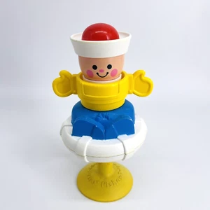 VINTAGE 1984 FISHER PRICE QUAKER OATS SQUEEK & PEEK SAILOR BOY-NURSERY-BABY TOYS - Picture 1 of 9