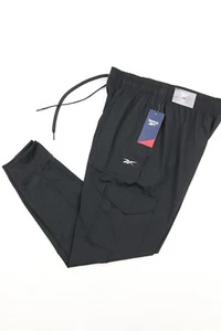 Reebok Men's 4 Way Stretch Surge Athletix Jogger Black M Slim Fit Cargo Reflect - Picture 1 of 18