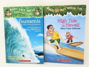 Lot of 2 Magic Tree House #28 High Tide in Hawaii & Tsunamis & Other Disasters - Imagen 1 de 10