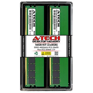 A-Tech 16GB Kit (2x 8GB) DDR5 4800 MHz Desktop PC5-38400 DIMM 288-Pin Memory RAM - Picture 1 of 7