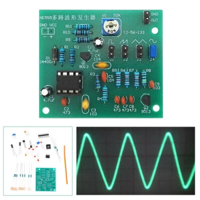 DIY Kits NE555 Multi-Channel Waveform Generator Module Sine Triangle Square Wave - Image 1 of 4