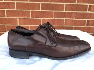 BRUNO MAGLI Rammola Hombres Zapatos de Vestir Cuero Marrón Con Cordones Estilo Clásico talla 13M - Imagen 1 de 12