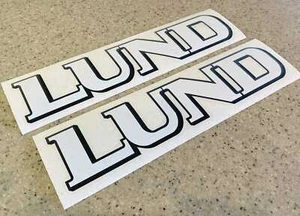 Lund Vintage Fishing Boat Decals Die-Cut 24" 2-Pak + FREE Shipping! - Picture 1 of 1