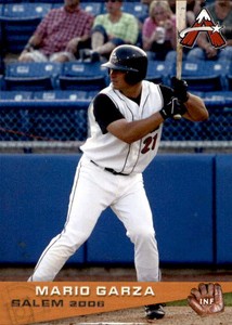 2006 Salem Avalanche Grandstand 9 Mario Garza Melbourne Florida FL Baseball Card