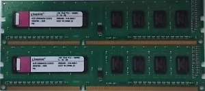 Kingston 2GB (2 X 1GB) PC3-10600 DDR3 1333 non-ECC DIMM ACR256X64D3U1333C9 RAM - Picture 1 of 2