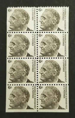 US Scott 1284b Franklin D Roosevelt booklet pane 1967 - 6c FDR Mint MNH z7934 - Image 1 of 2