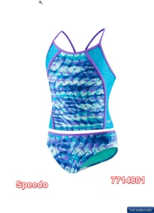 SPEEDO GIRLS' RHYTHMIC TIE DYE TANKINI 2 PC Size 12 - Picture 1 of 2