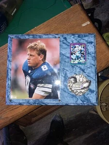 NFL Troy Aikman plaque With Picture And Trading Card - Picture 1 of 1