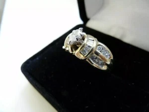 2Ct Marquise Lab Created Diamond Engagement Cluster Ring 14K Yellow Gold Plated - Picture 1 of 6