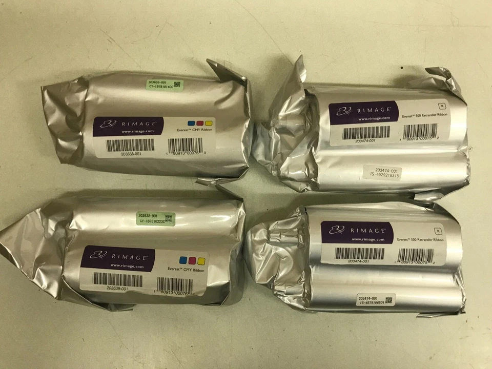 TWO SETS Rimage Everest I II III 203638-001 CMY + 203474-001 Retransfer Ribbon - Image 1 of 1