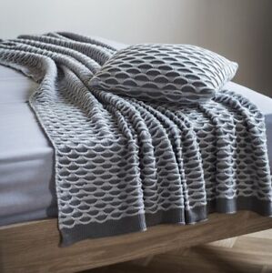 Gallery Home Acros Knitted Throw Grey 130 x 170cm